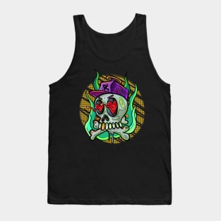 Skull and bones with love Tank Top